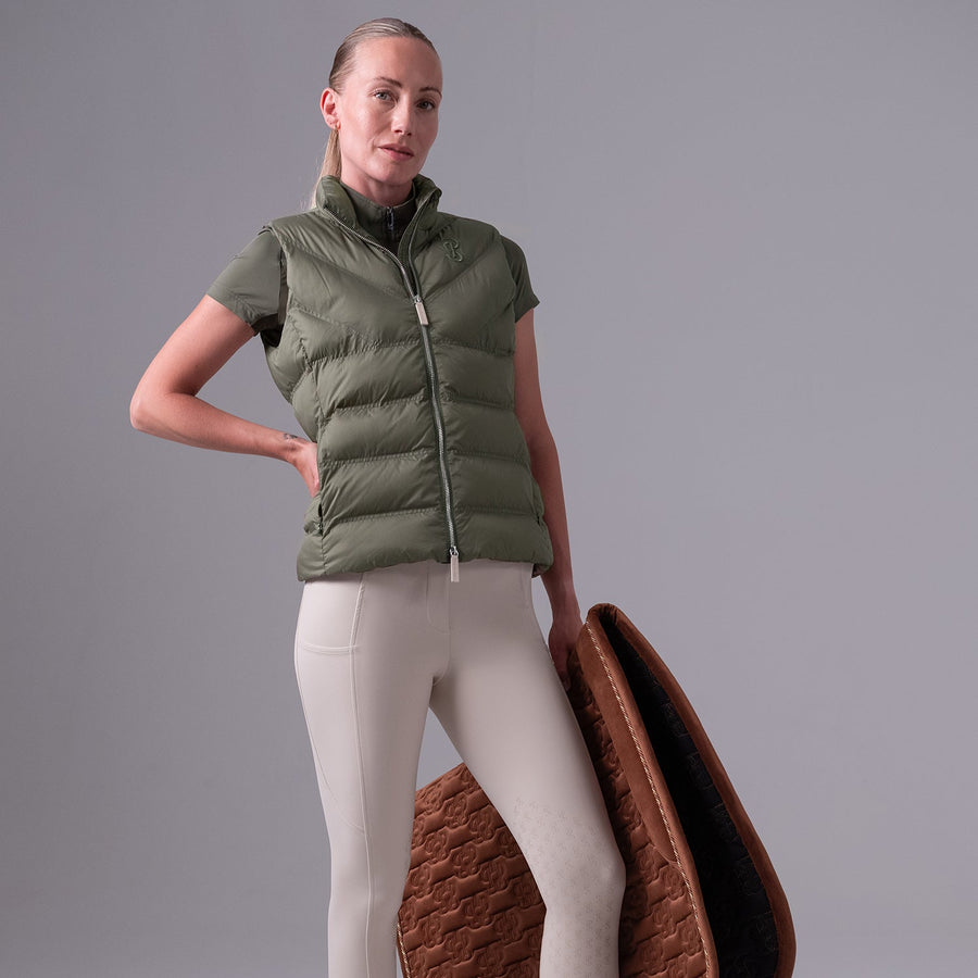 Steppgilet LUCY - vintage green