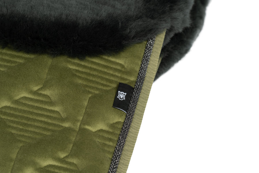Mattes Fell Schabracke KF25/14 - Webkordel Samt Olive