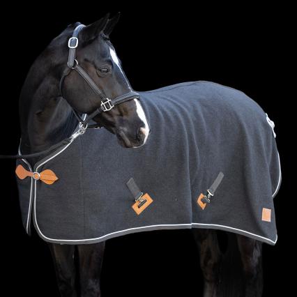 Wolldecke SCOTTIE - dunkelgrau meliert