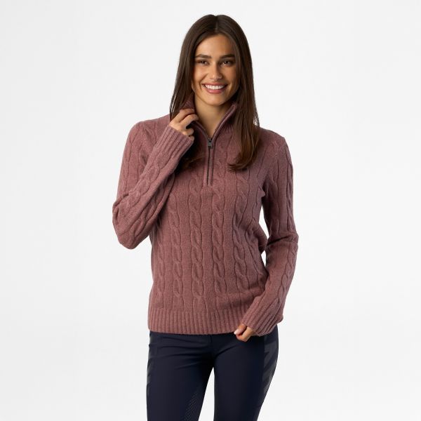 Zopfstrick Pullover DUNYA - wine