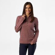 Zopfstrick Pullover DUNYA - wine
