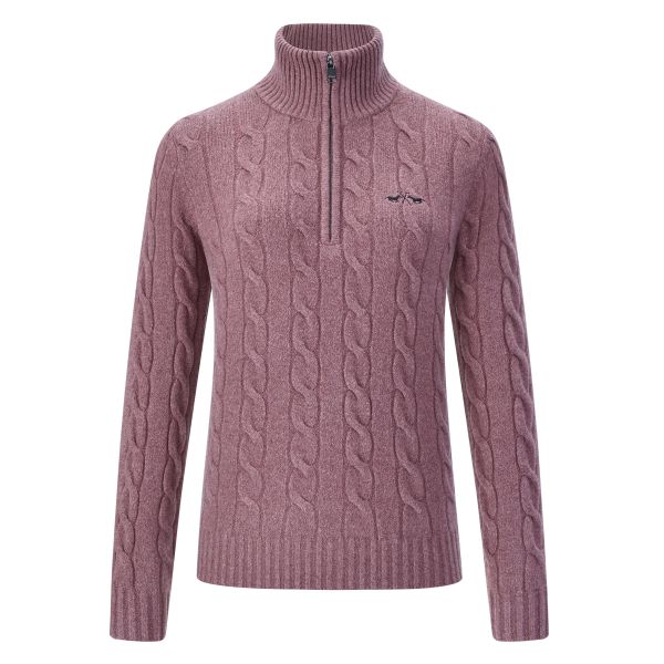 Zopfstrick Pullover DUNYA - wine