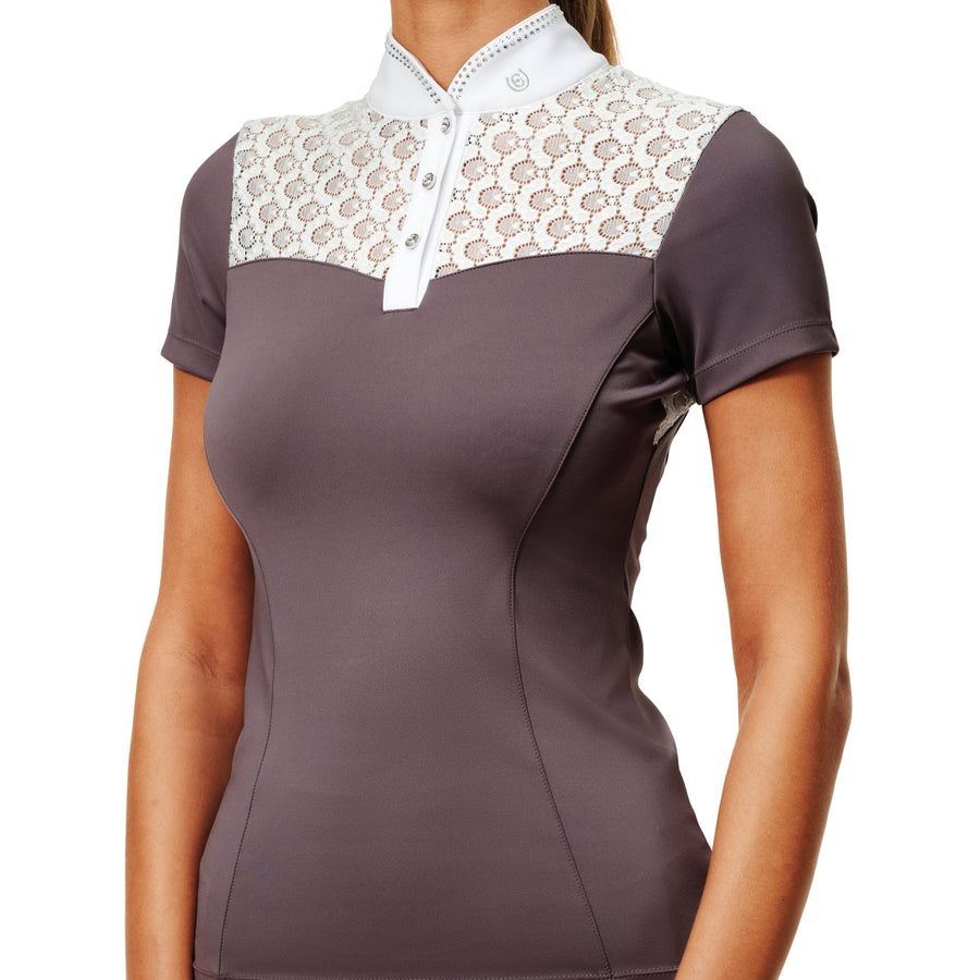 Equestrian Stockholm Turniershirt Crystal Champion - dark violet
