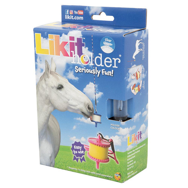 Likit Halterung mit Leine - clear glitter