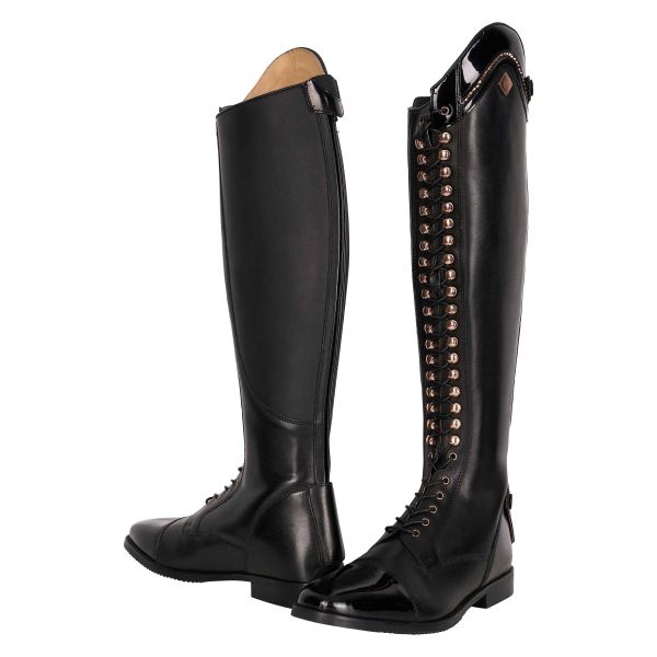 Reitstiefel OLANIA - schwarz Lack/rosegold