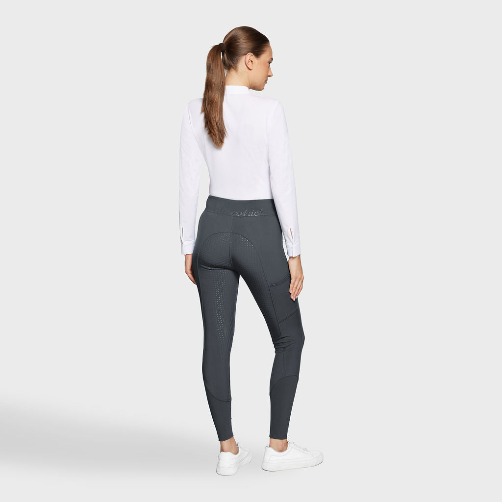 Reithose ALPHA WINTER Vollgrip - dark shadow
