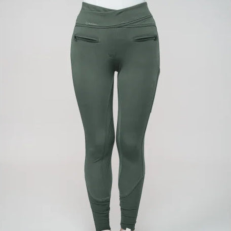 Reithose ALPHA WINTER Vollbesatz - dark forest