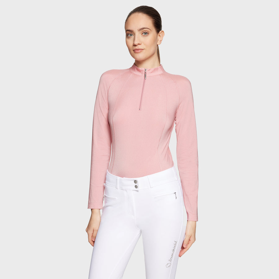 Shirt AUGUSTINE - blush pink glitter "Samshield HW25"
