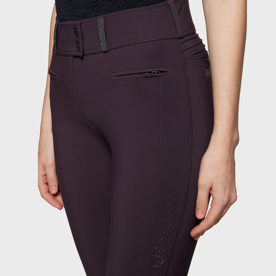 Reithose CLARANOVA Vollgrip - aubergine "Samshield HW25"
