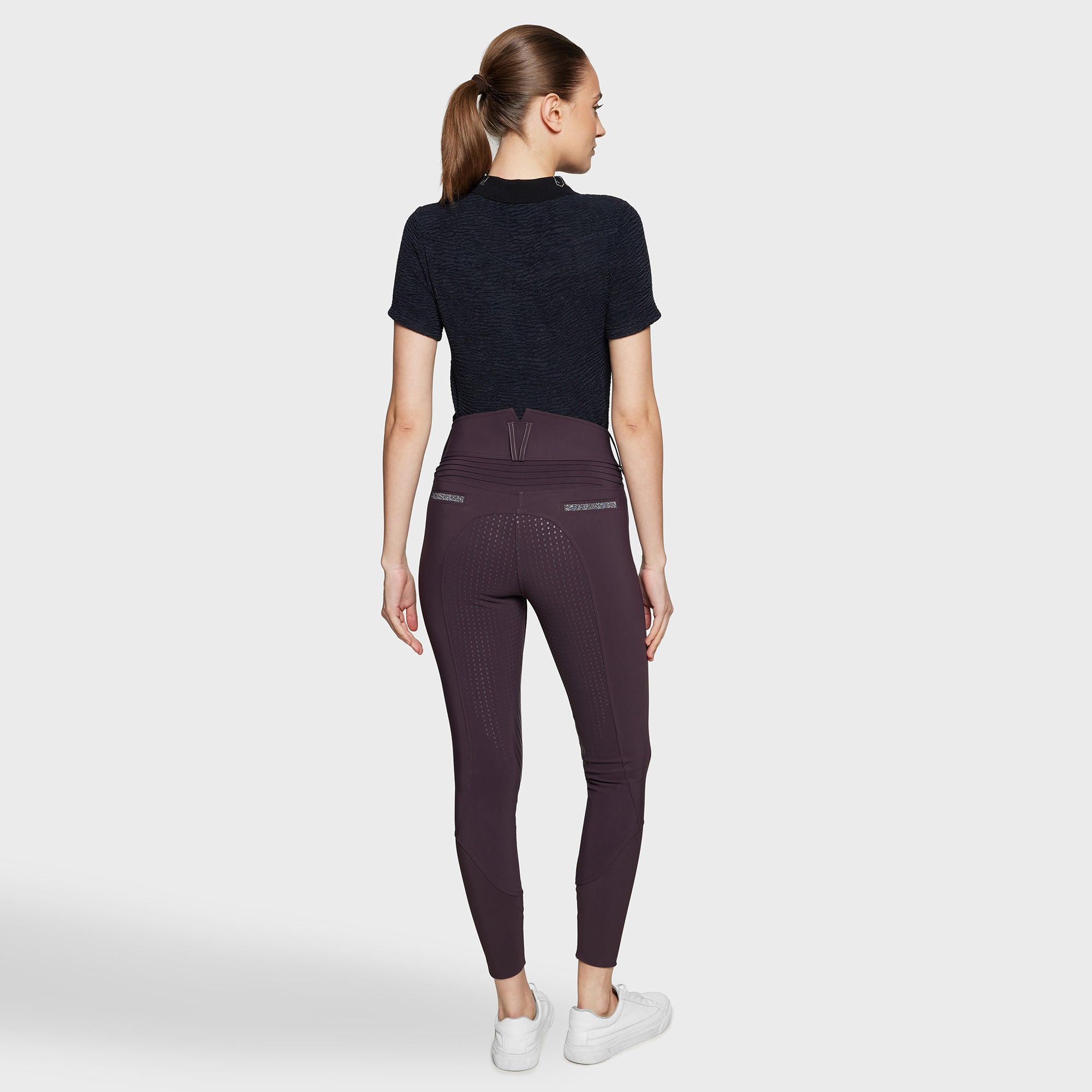 Reithose CLARANOVA Vollgrip - aubergine "Samshield HW25"