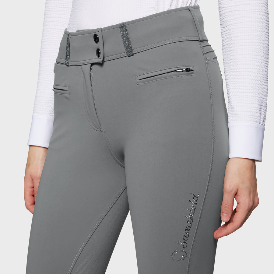 Reithose CLARANOVA Vollgrip - grey "Samshield HW25"