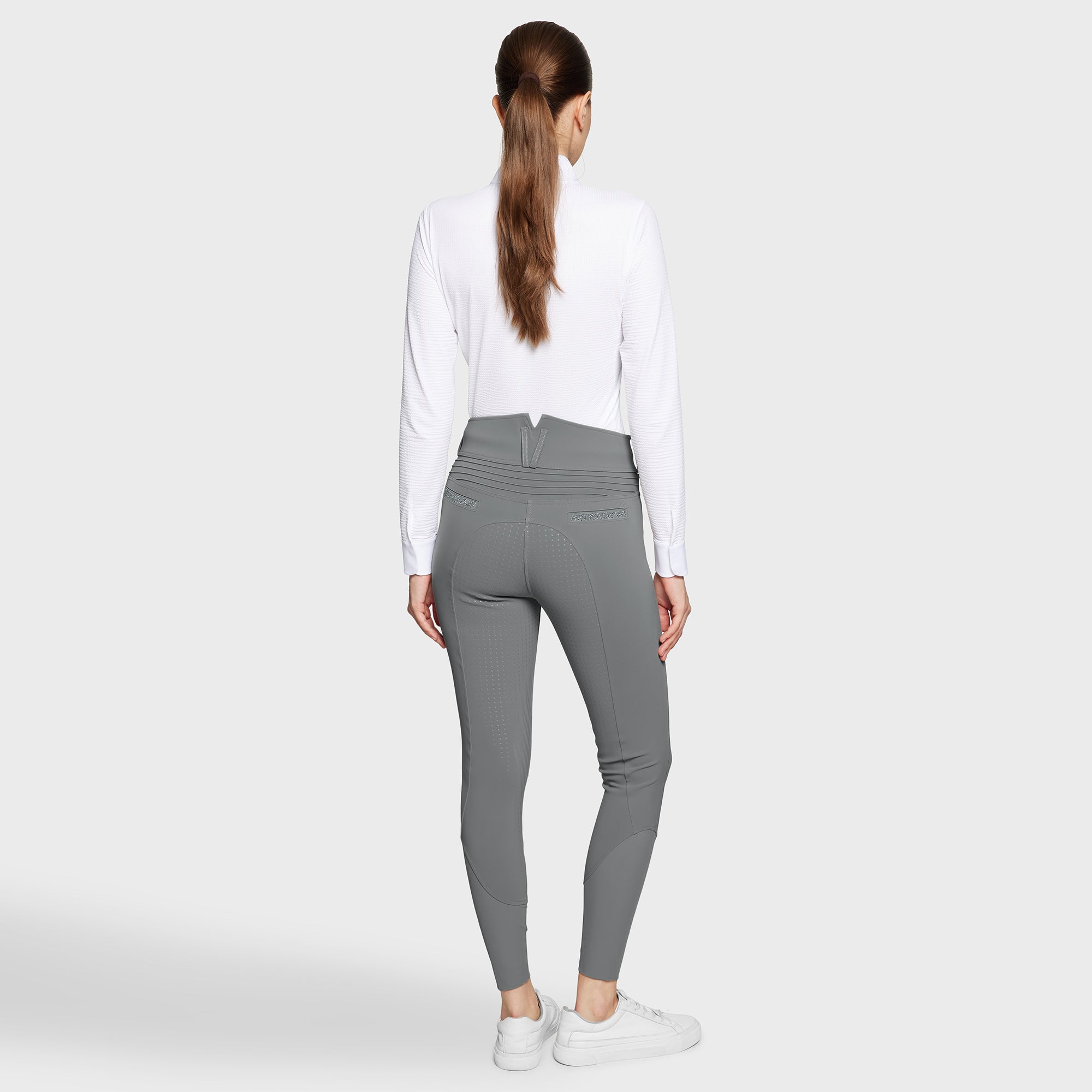 Reithose CLARANOVA Vollgrip - grey "Samshield HW25"