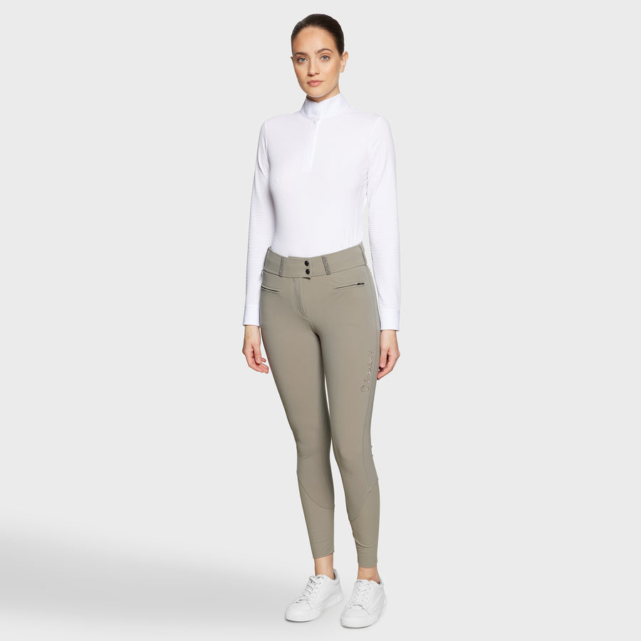 Reithose CLARANOVA Vollgrip - sauge "Samshield HW25"