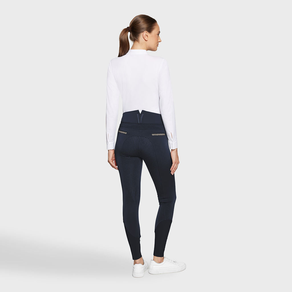 Reithose CLARANOVA WINTER Vollbesatz - navy metal eclipse