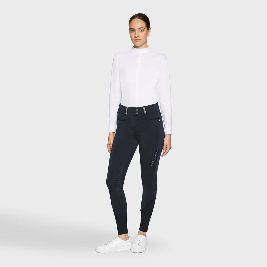 Reithose CLARANOVA WINTER Vollbesatz - navy metal eclipse