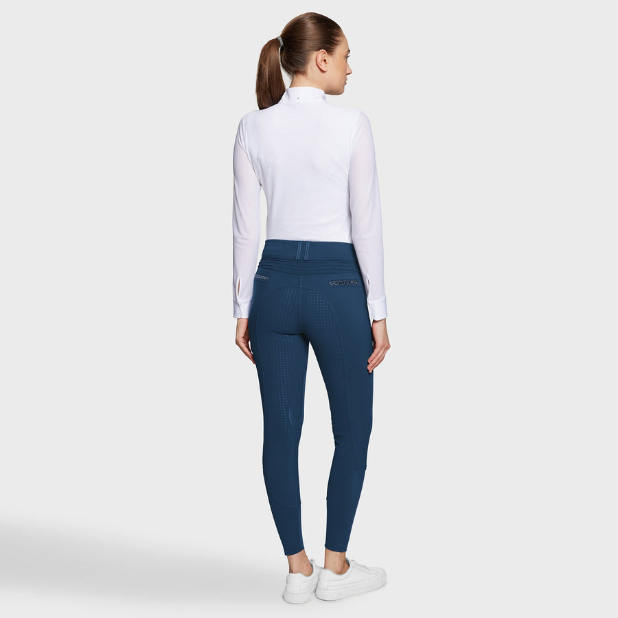 Reithose CLARA PREMIUM Vollgrip - celestial blue "Samshield FS25"