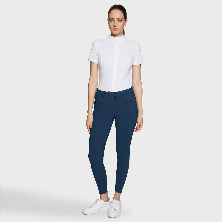 Reithose CLARA PREMIUM Vollgrip - celestial blue "Samshield FS25"