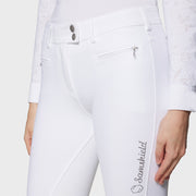 Reithose DIANE BOREAL Vollgrip - weiß night shade"Samshield FS25"