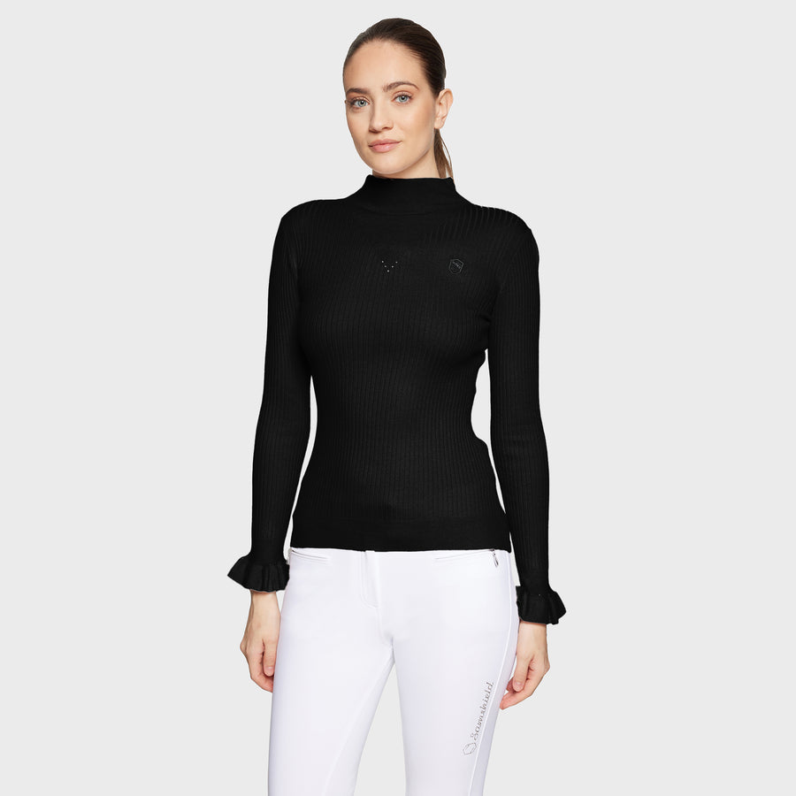 Pullover LIDIA RUFFLE - schwarz "Samshield HW25"