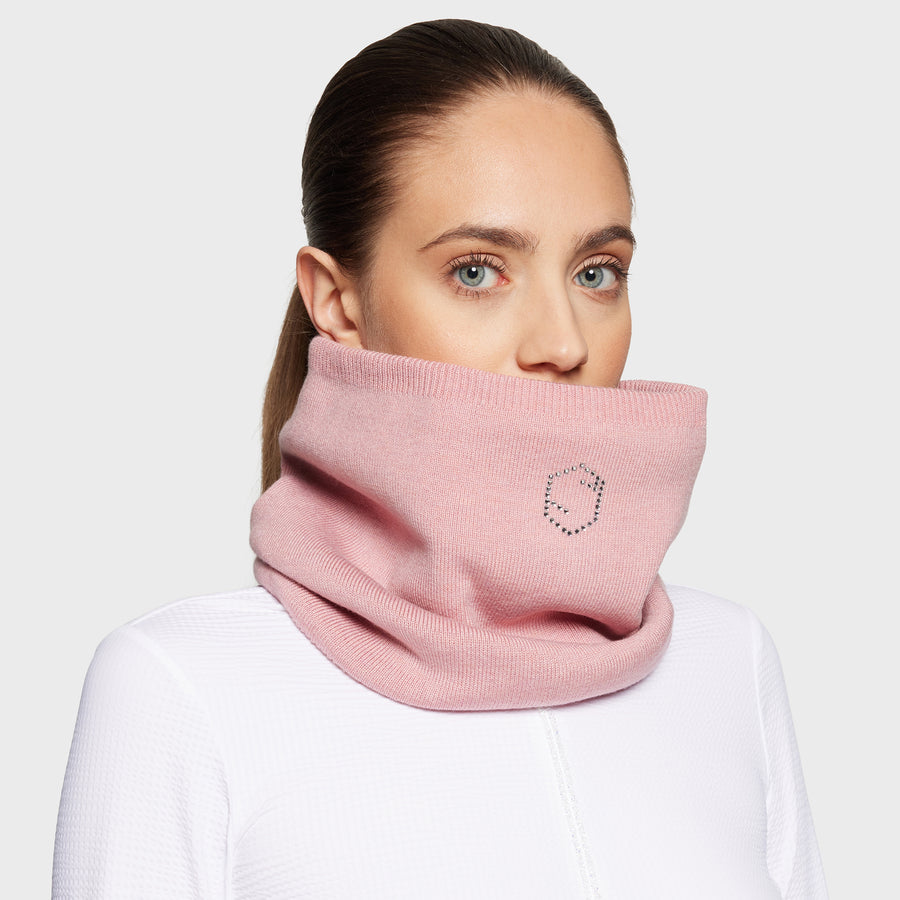 Halswärmer CRYSTAL SQUARE - blush pink "Samshield HW25"