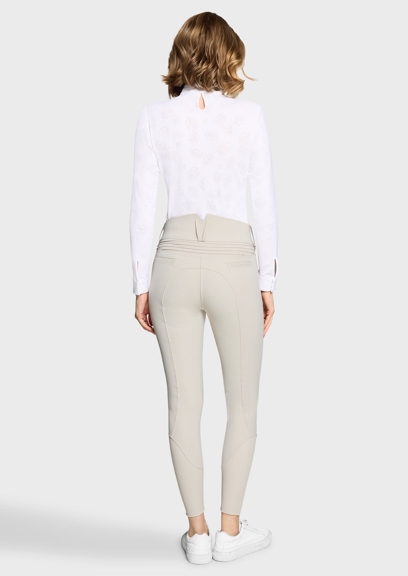 Reithose CLARANOVA Vollgrip - beige "Samshield FS26"