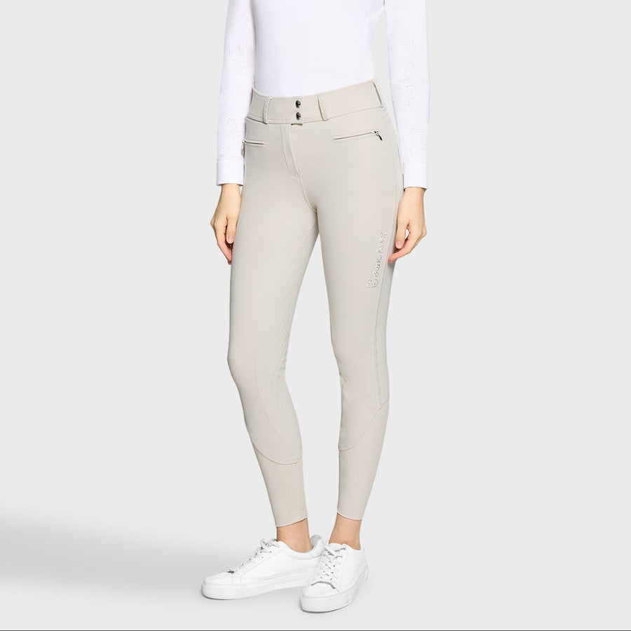 Reithose CLARANOVA Vollgrip - beige "Samshield FS26"