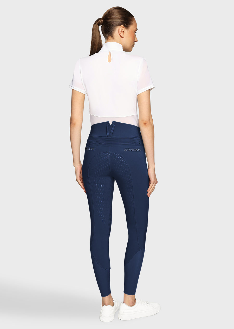 Reithose CLARANOVA Vollgrip - saphire "Samshield FS26"