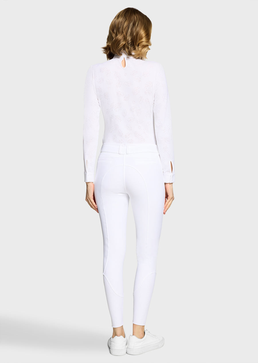Reithose CLARANOVA Vollgrip - weiß "Samshield FS26"