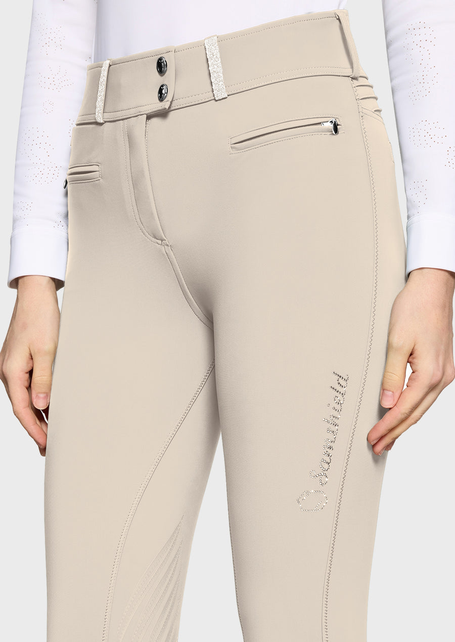Reithose CLARANOVA Vollgrip - beige "Samshield FS26"