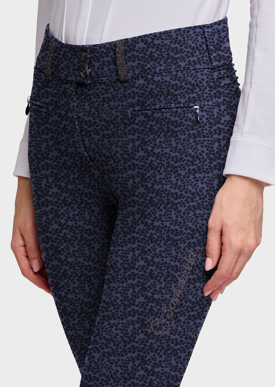 Reithose CLARA CRYSTAL FABRIC Vollgrip - anthracite drop "Samshield HW26"