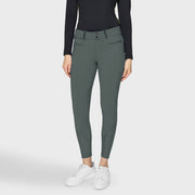 Reithose CLARA PREMIUM Vollgrip - dark forest "Samshield HW26"