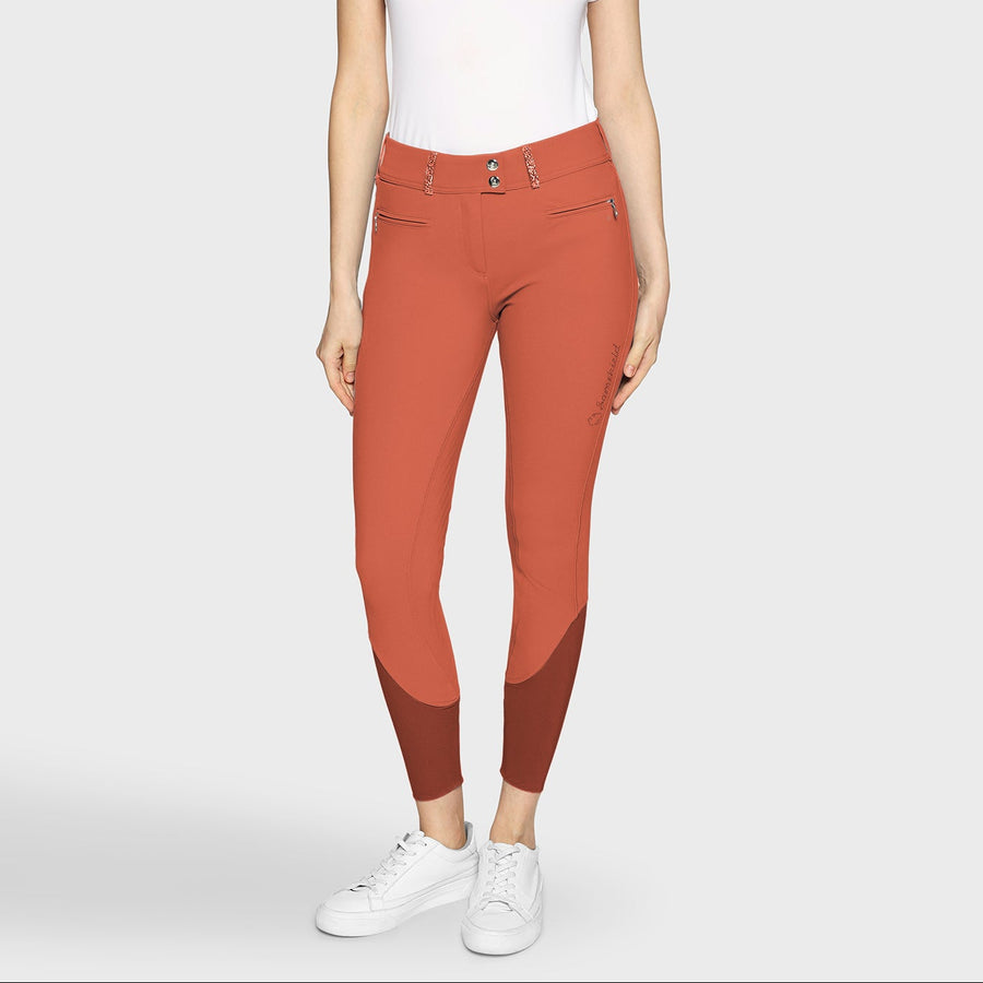 Reithose CLARA PREMIUM Vollgrip - terracota "Samshield FS26"