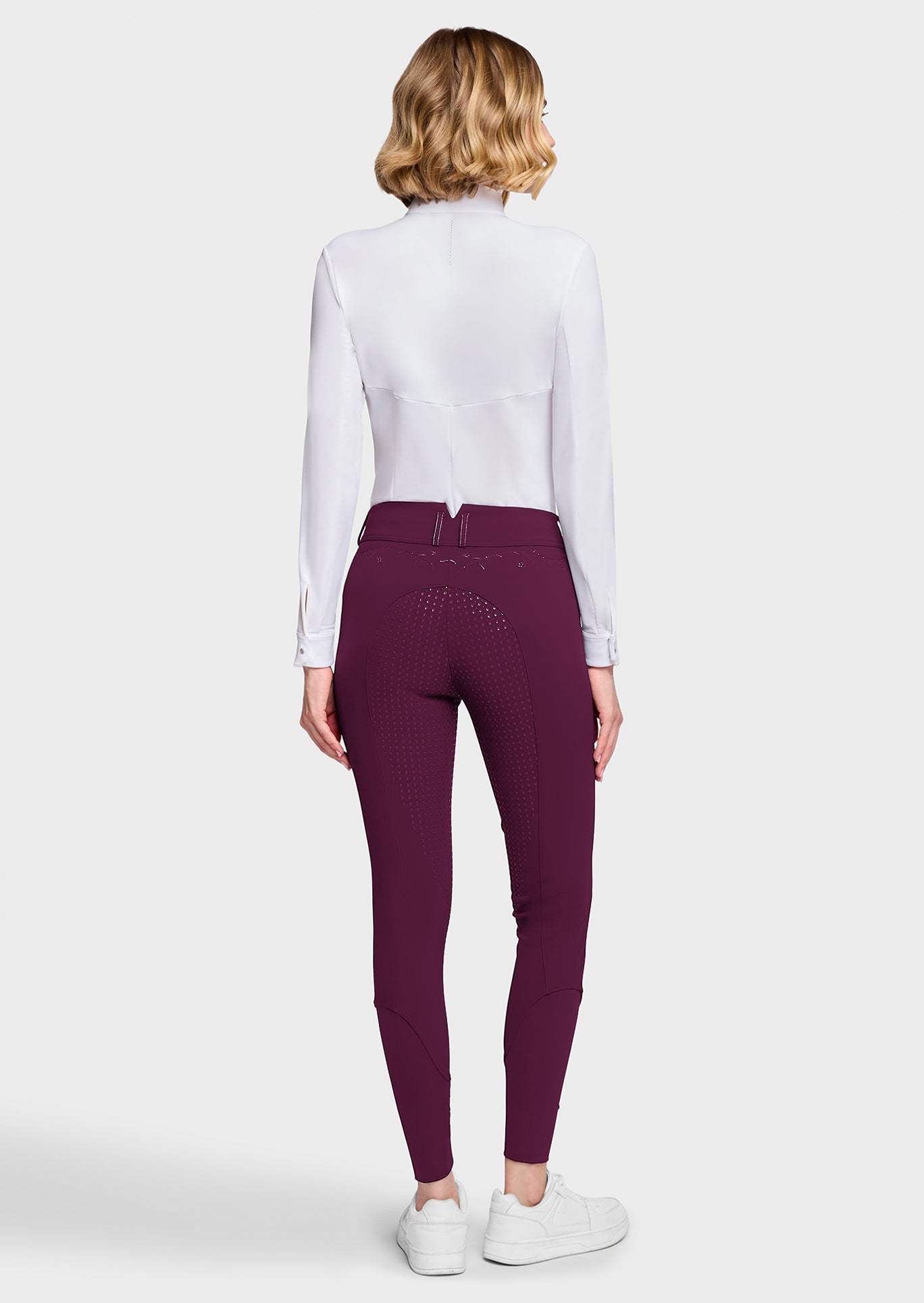 Reithose DELICE FLORAL Vollgrip - plum "Samshield HW26"
