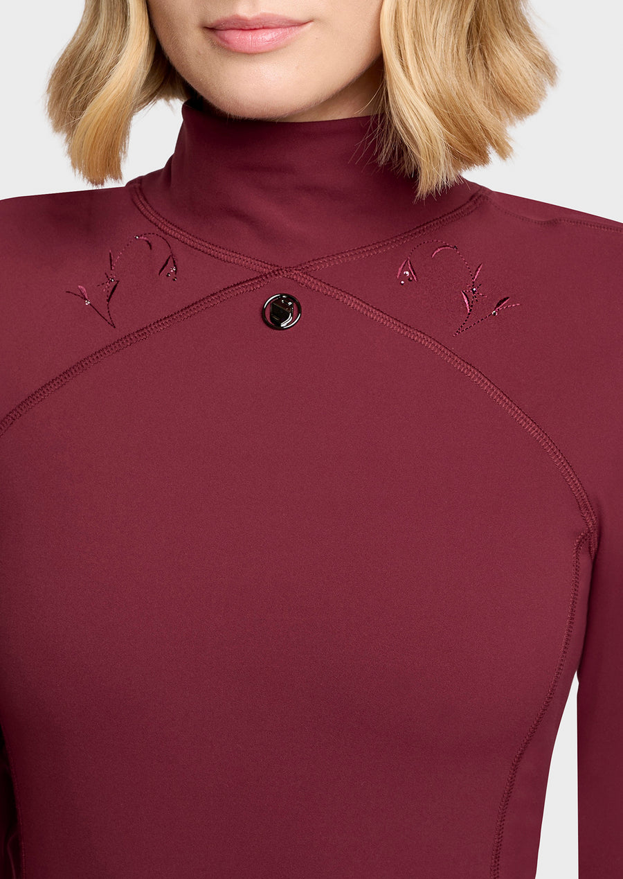 Shirt SUNNIVA FLORAL - plum "Samshield HW26"