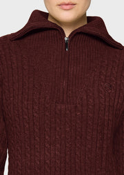 Pullover SUZANNE TWISTED - plum "Samshield HW26"