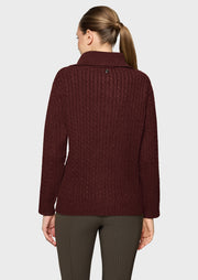 Pullover SUZANNE TWISTED - plum "Samshield HW26"