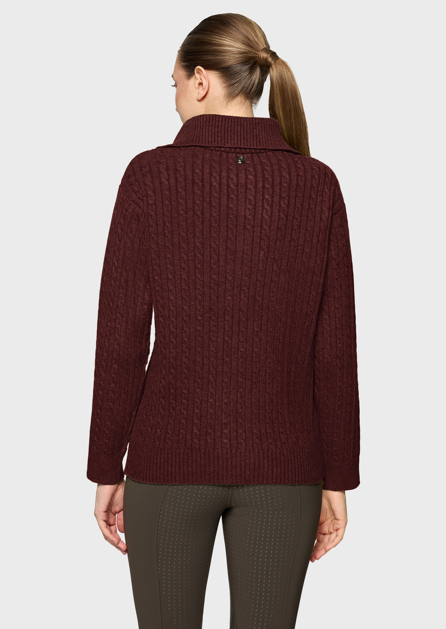 Pullover SUZANNE TWISTED - plum "Samshield HW26"