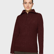 Pullover SUZANNE TWISTED - plum "Samshield HW26"