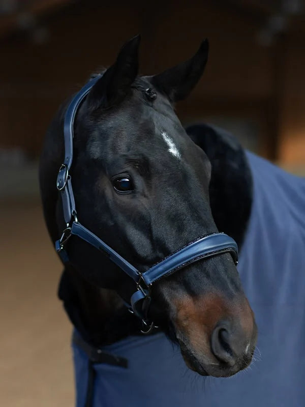 Equestrian Stockholm Lederhalfter Anatomic Glimmer - dark venice