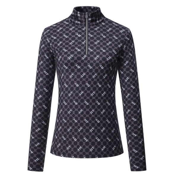 Langarm Funktionsshirt PEGGY - schwarz "HV POLO HW25"