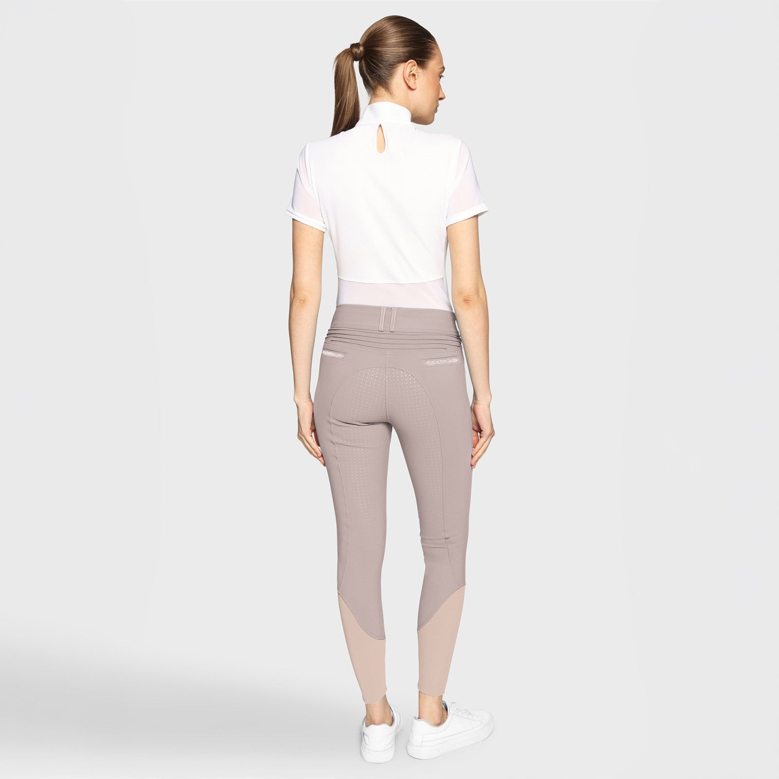 Reithose CLARA PREMIUM Vollgrip - latte "Samshield FS26"