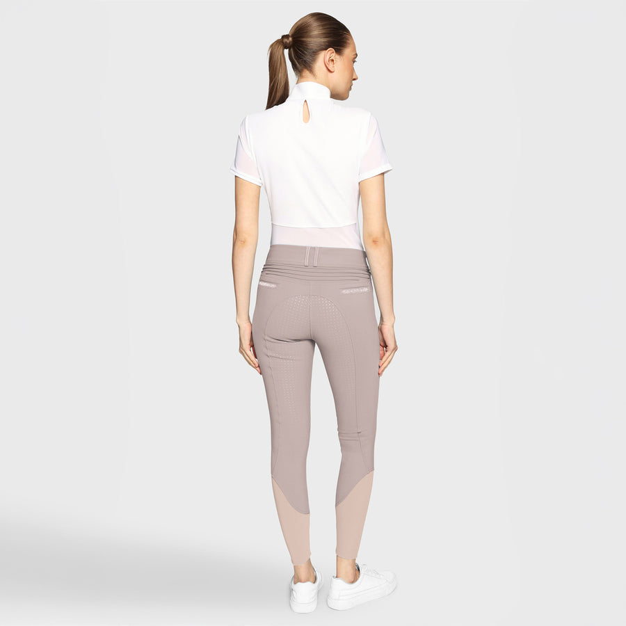 Reithose CLARA PREMIUM Vollgrip - latte "Samshield FS26"