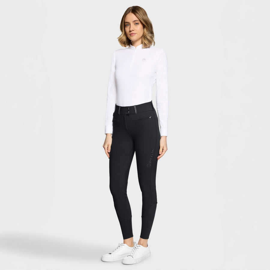 Reithose CLARANOVA Vollgrip - schwarz "Samshield FS26"
