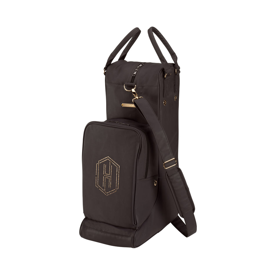 Stiefel- & Helmtasche FAUX LEATHER - black truffle "Eskadron Heritage 25/26"