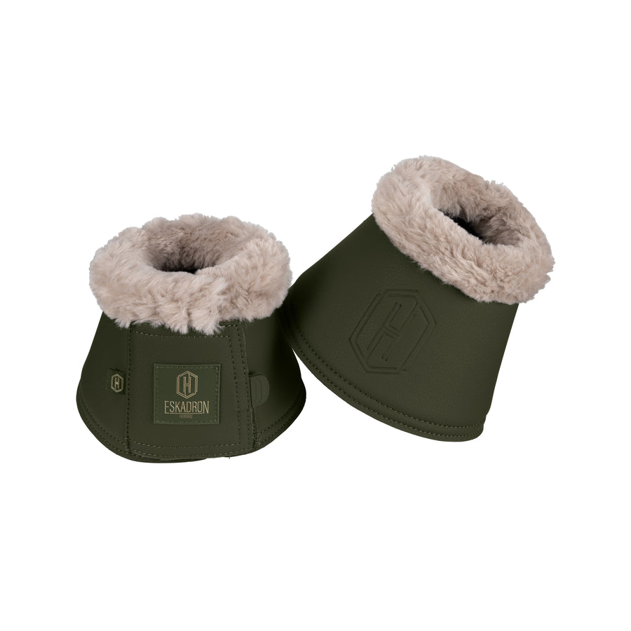 Hufglocken FAUX LEATHER FAUX FUR - deep moss "Eskadron Heritage 26/27"