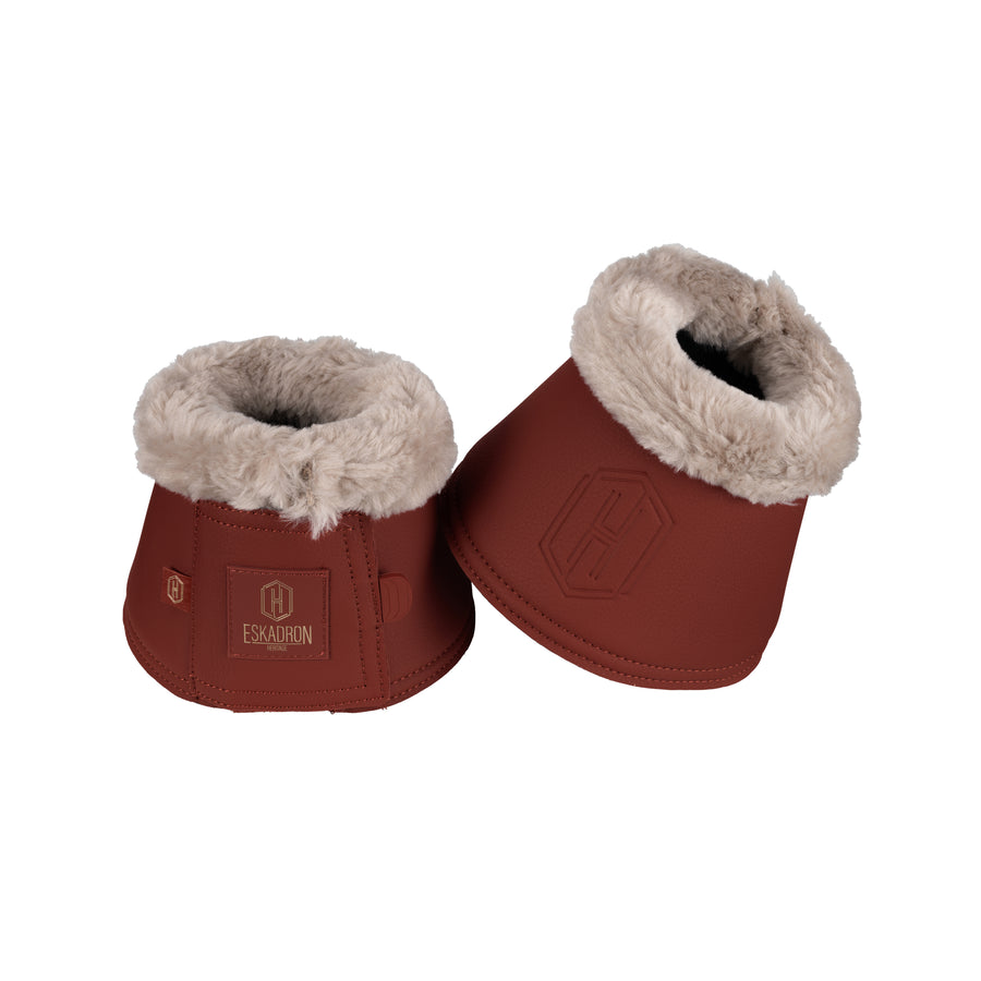Hufglocken  FAUX LEATHER FAUX FUR - merlot "Eskadron Heritage 26/27"