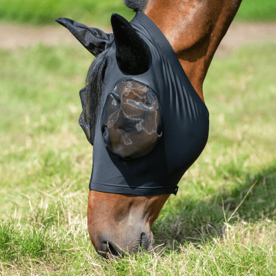 Fliegenmaske TWIN FIT FLEXI - schwarz