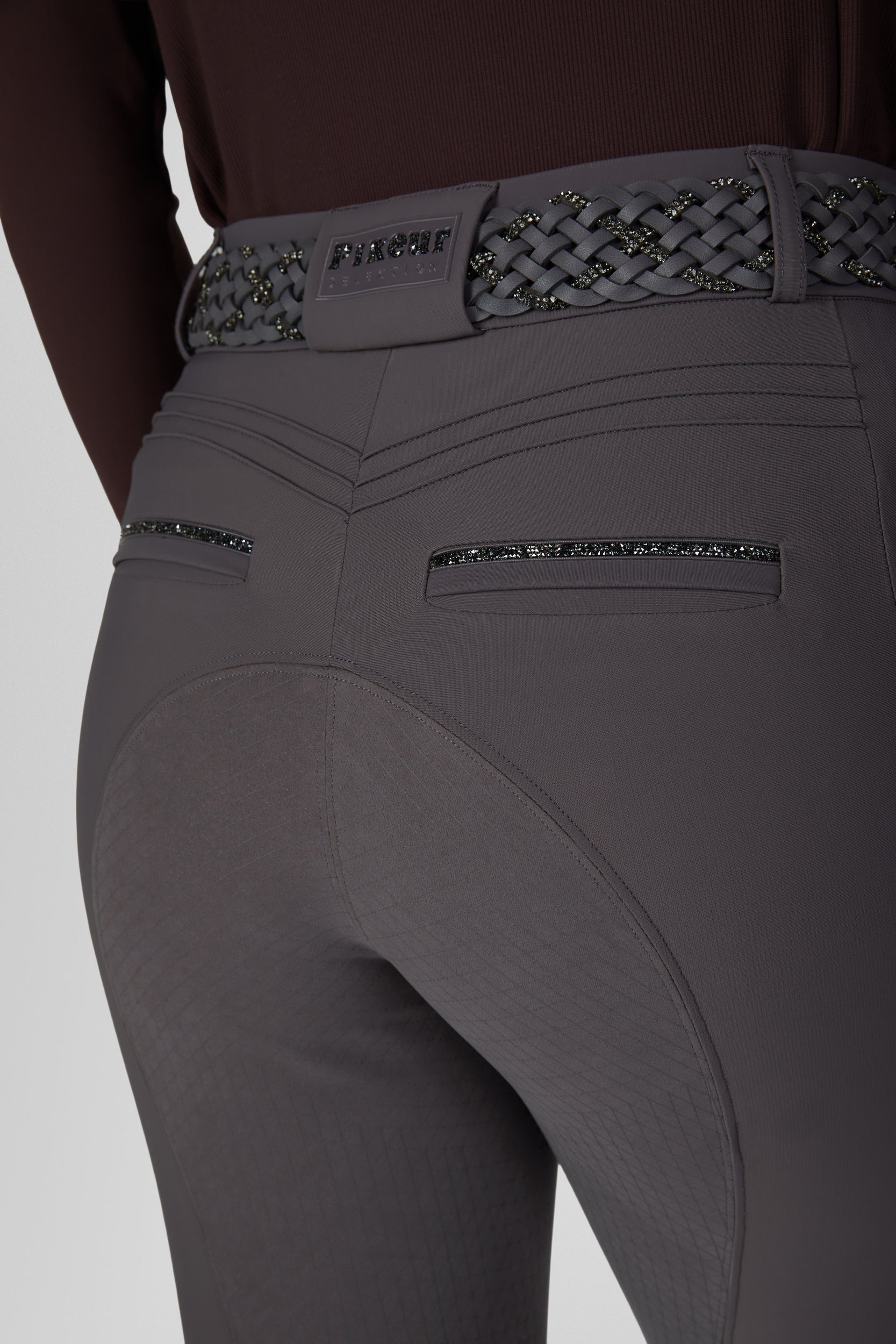 Reithose CEELINA Grid TexLeather - baselt grey "Pikeur HW26"