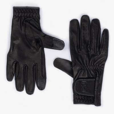 Reithandschuh LEDER - schwarz